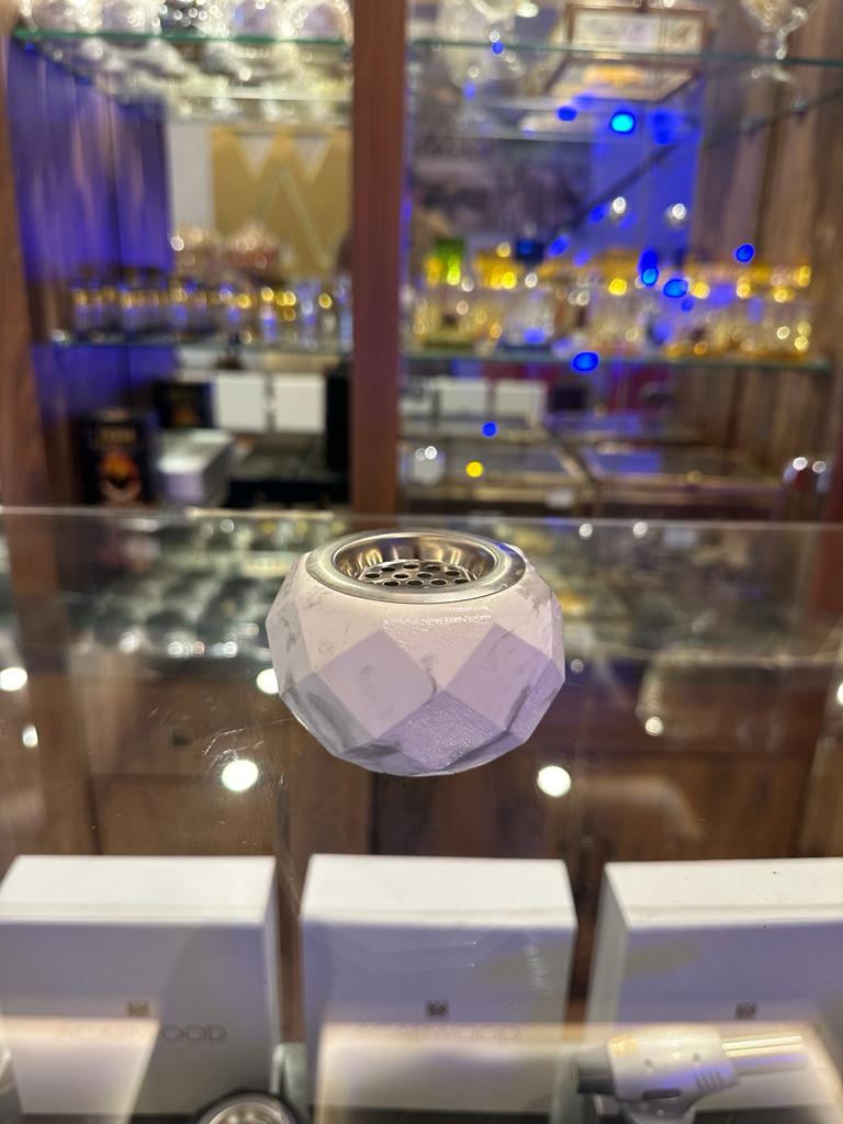 Encensoir Blanc effet Marbre - Agarwood Maroc