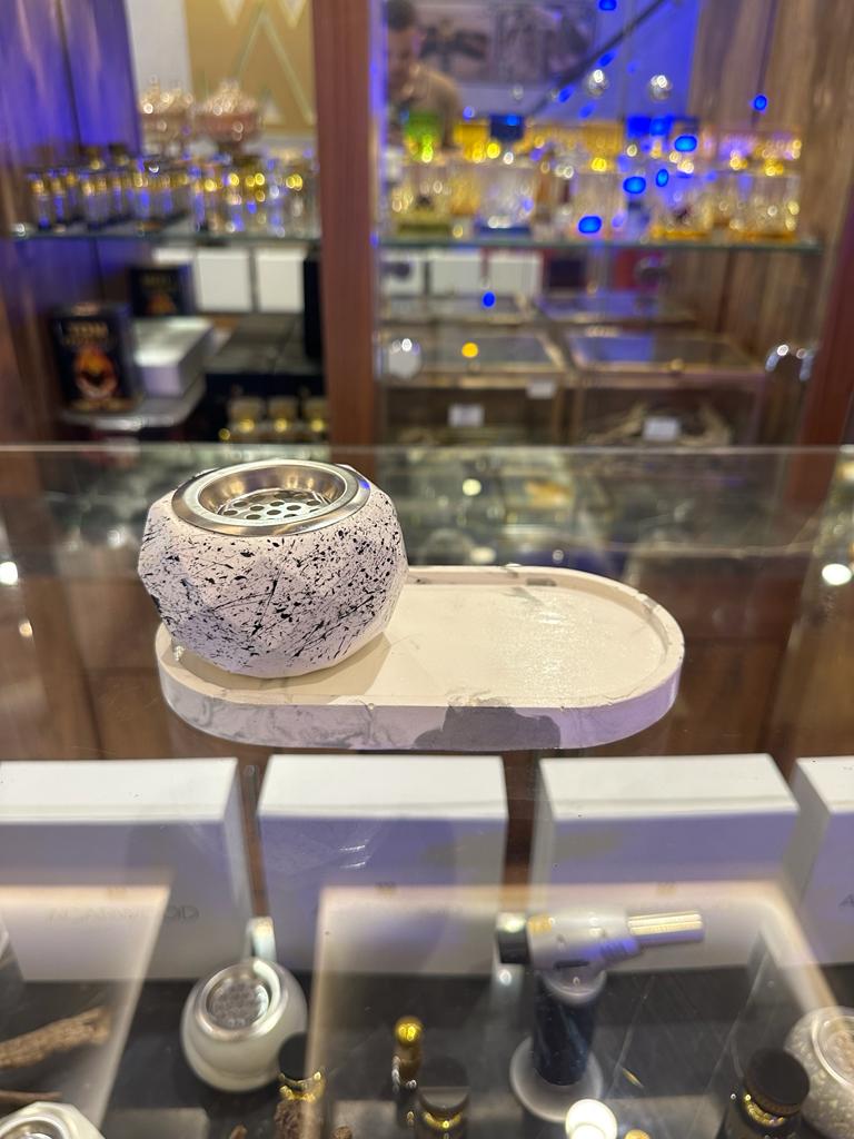Encensoir au choix + plateau effet Marbre - Agarwood Maroc