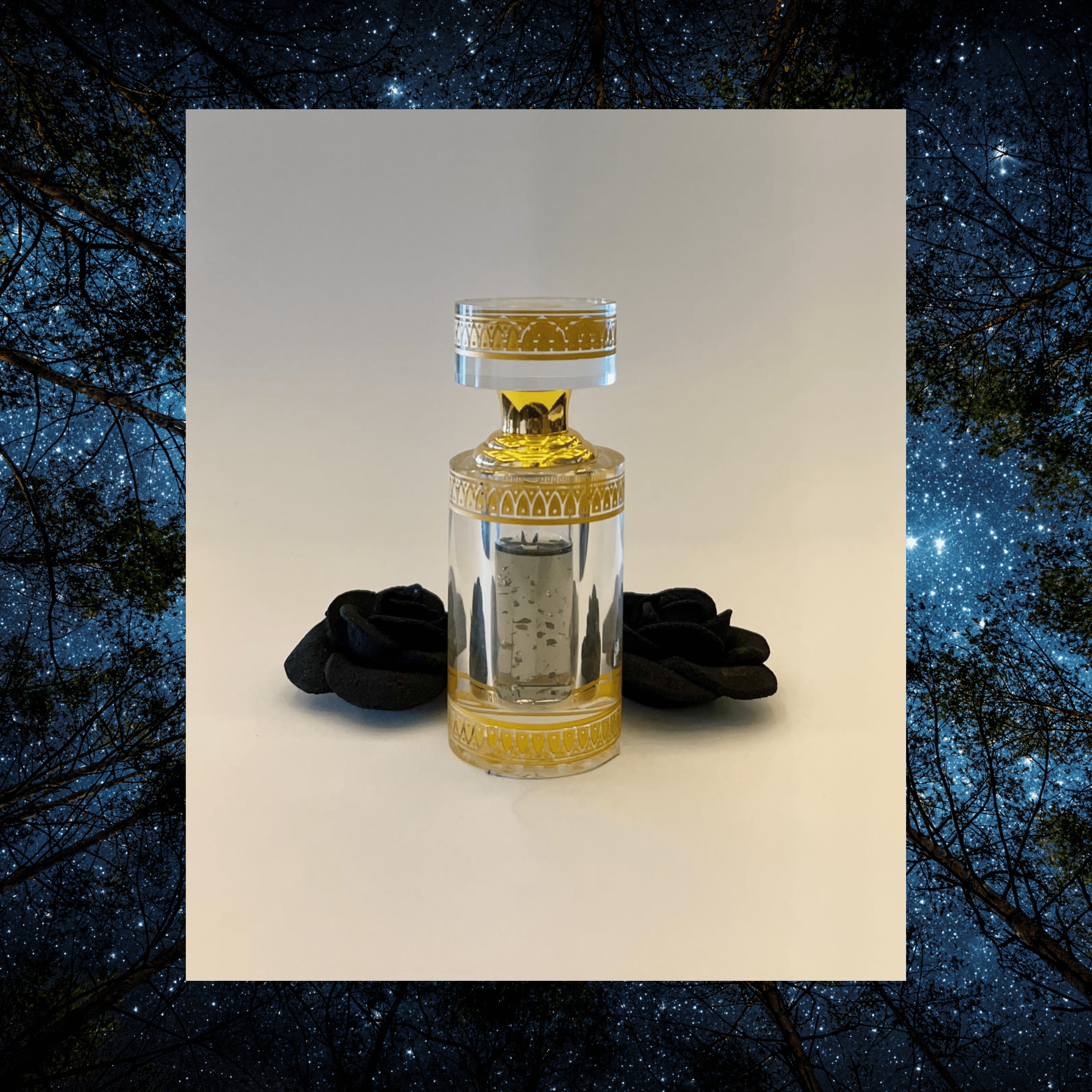 parfum musk de minuit avec de l'or